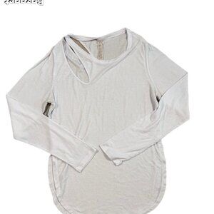 ALO LONG SLEEVE CUT OUT RIBBED TOP